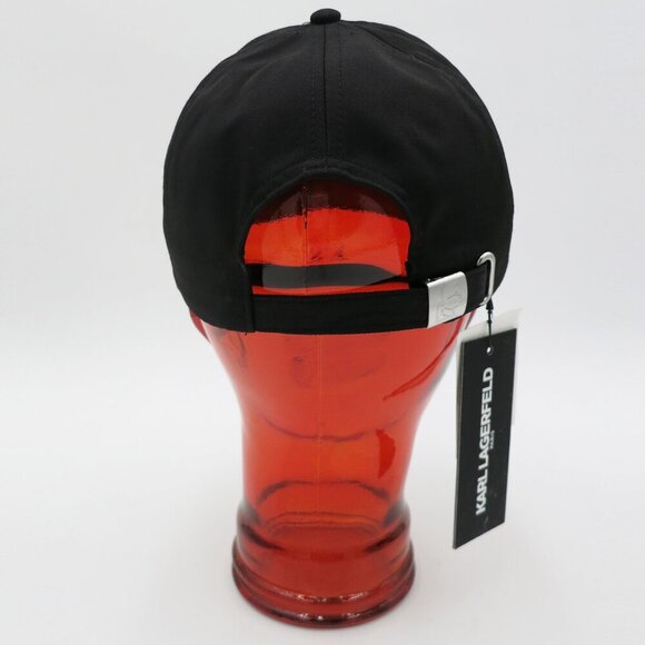 NWT Karl Lagerfeld Paris Women/Men Cate Pins Baseball Cap in Black - Picture 13 of 16